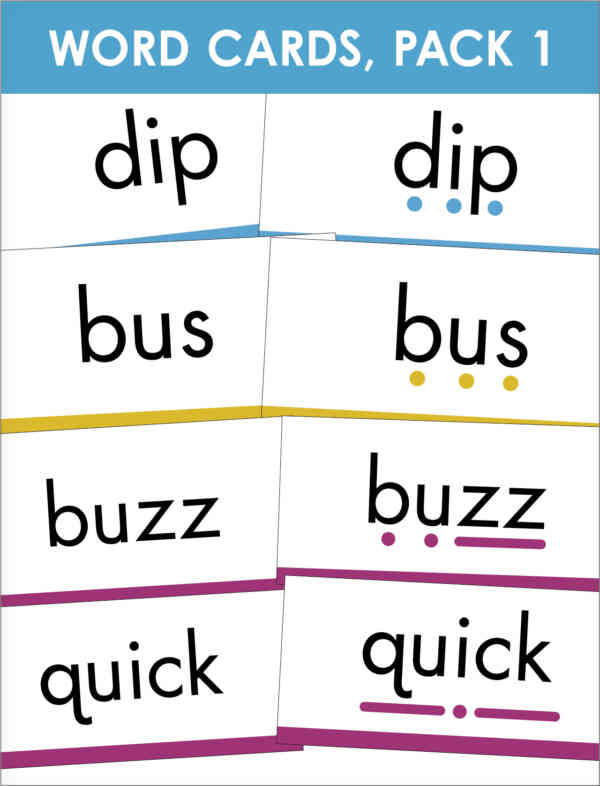 Word Cards, Pack 1 (Simple Code)