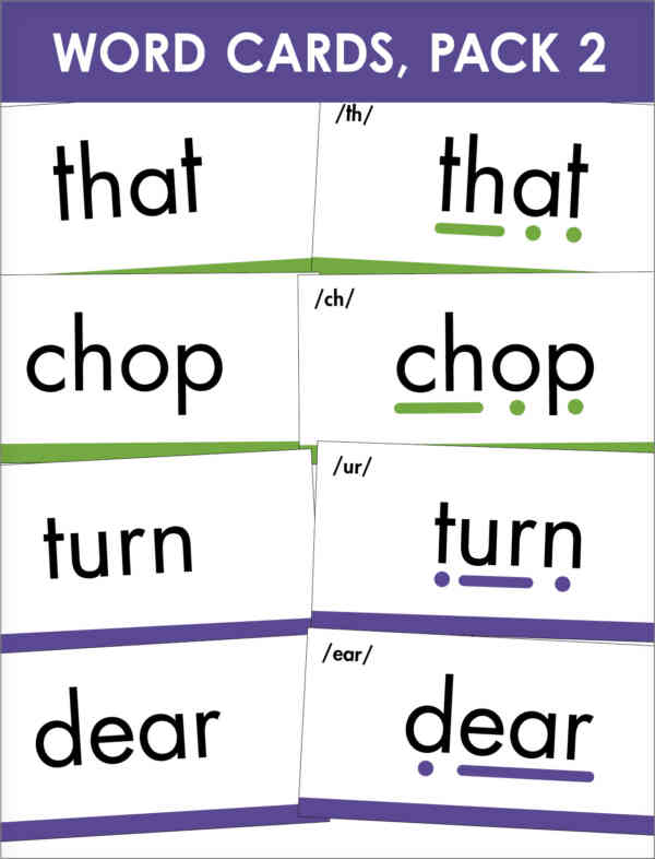 Word Cards, Pack 2, (Complex Code)